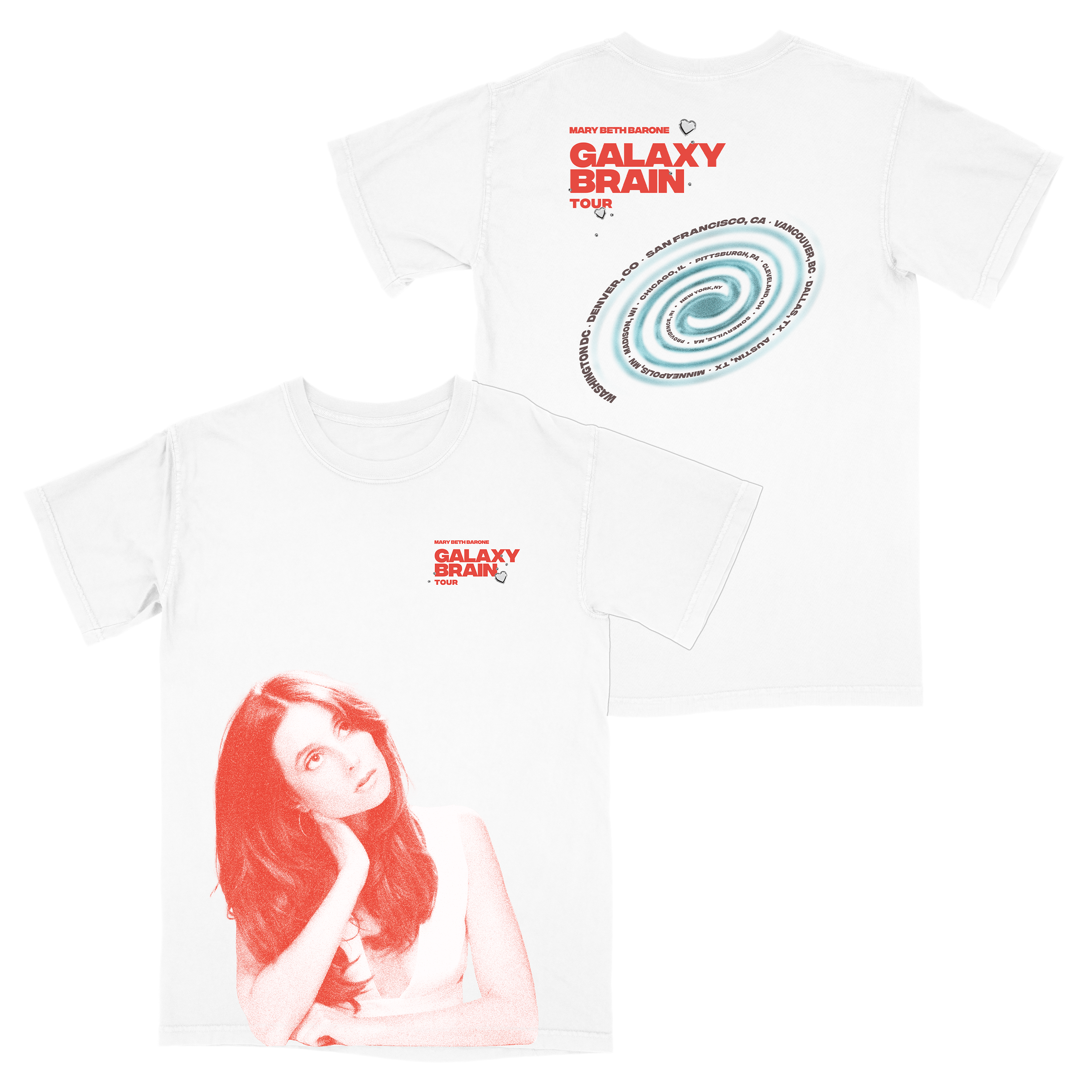 Galaxy Brain Heirloom Tour Tee (White)
