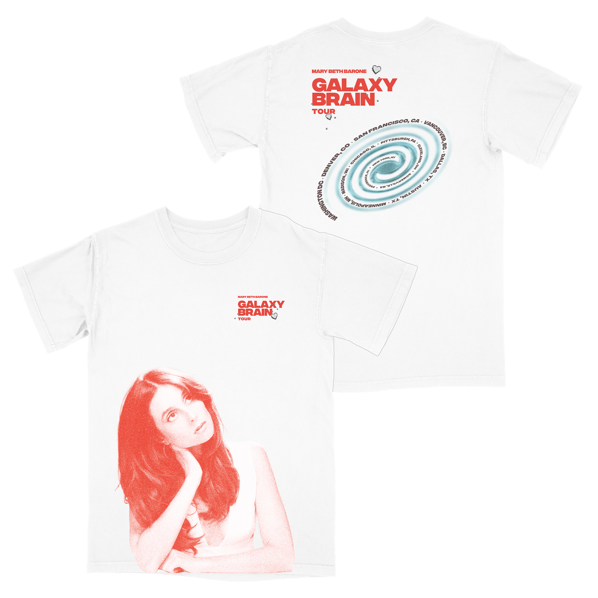Galaxy Brain Heirloom Tour Tee (White)